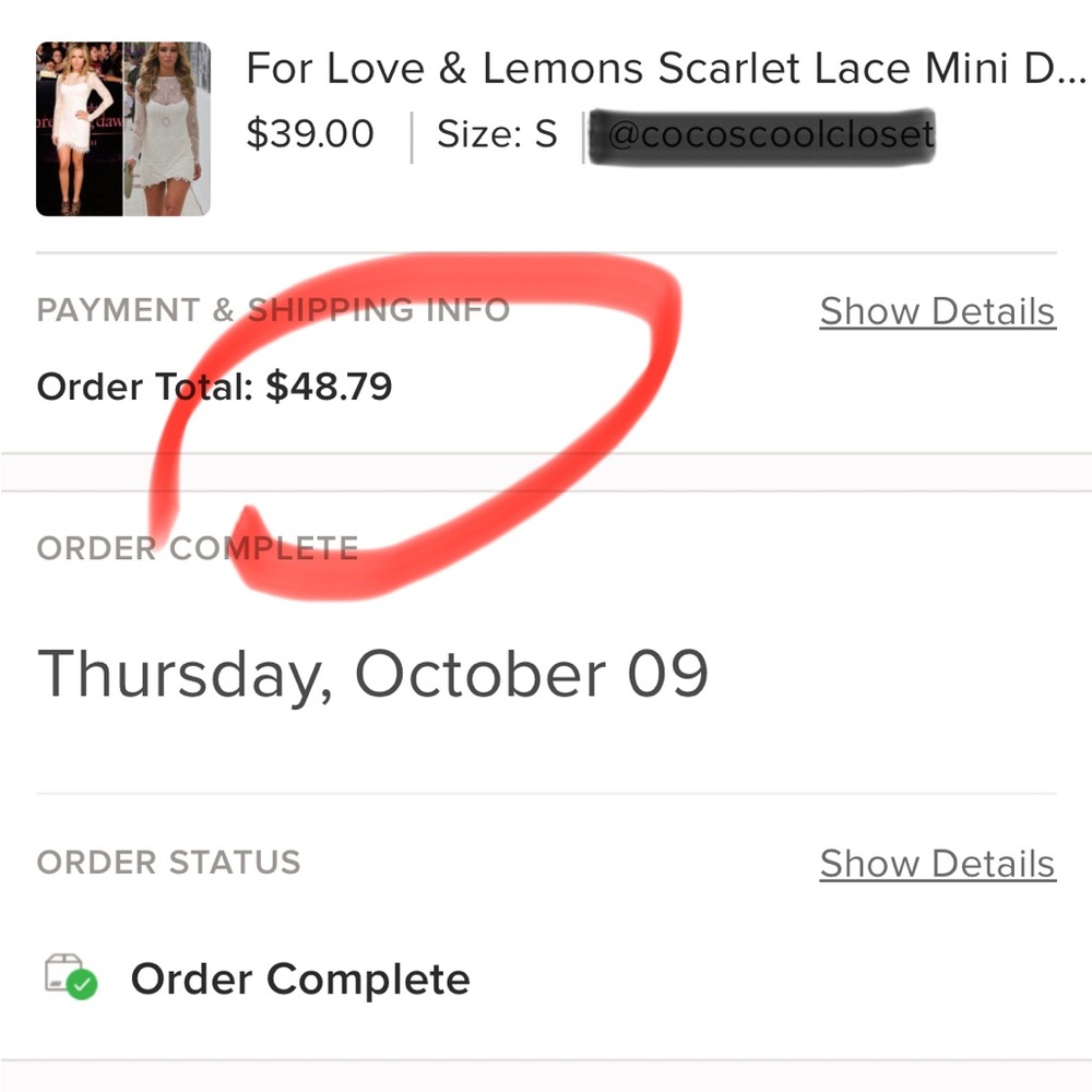 For Love And Lemons White Lace Mini Dress *Note LACE OVERLAY ONLY - Picture 8 of 8